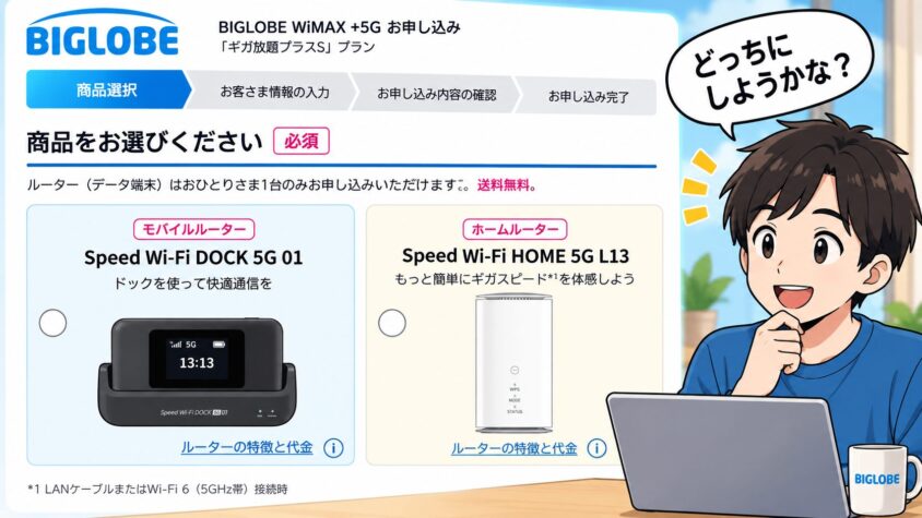 BIGLOBE WiMAX｜口座振替で申し込む手順