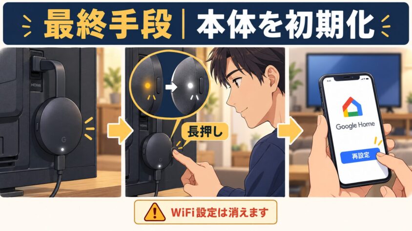 【最終手段】本体を初期化して再設定する
