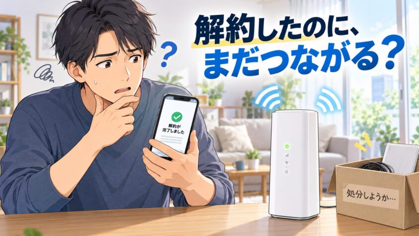 なぜ、解約後もしばらく繋がるの?