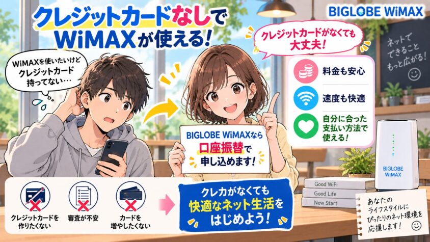クレジットカードなしでWiMAXが使える