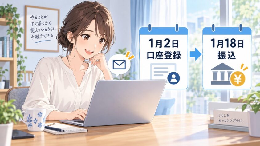 忘れないうちに手続きを進められる