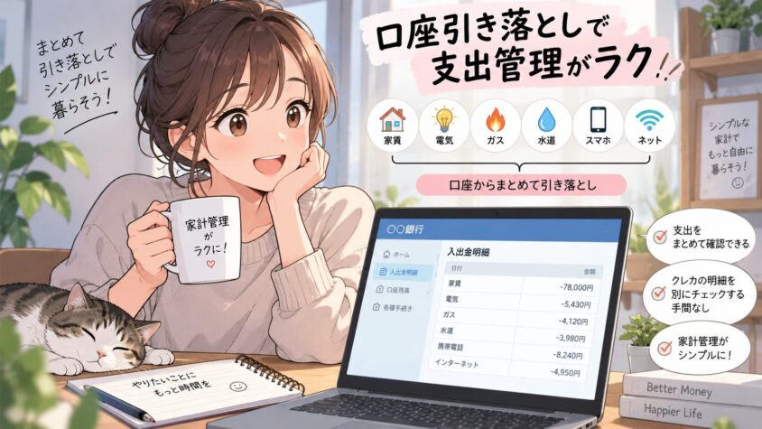 口座引き落としで支出管理がラク