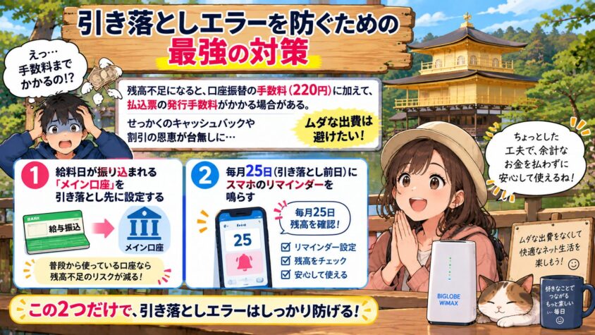 引き落としエラーを防ぐための最強の対策