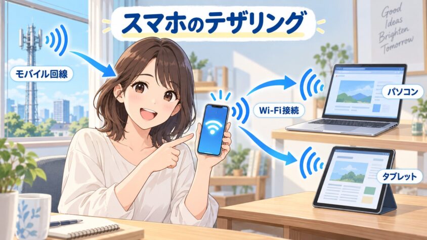 スマホのテザリング
