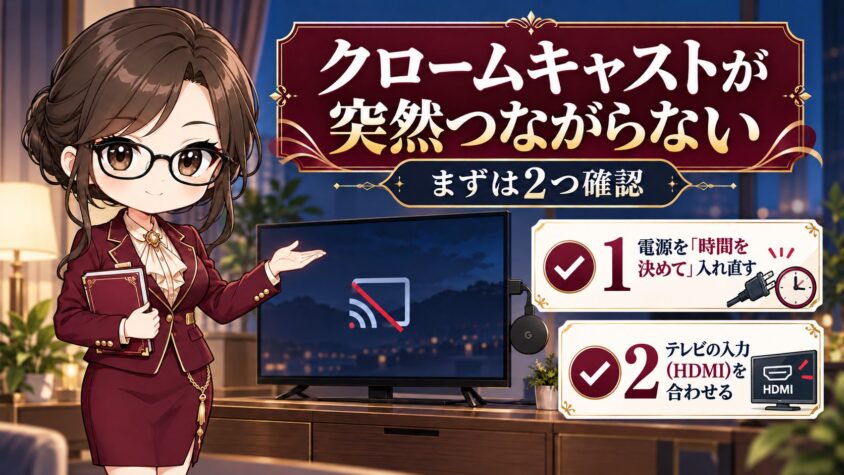 クロームキャストが突然つながらなくなる原因