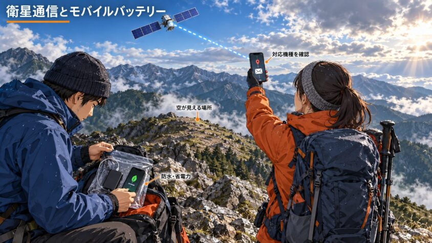 登山での衛星通信やモバイルバッテリーの活用