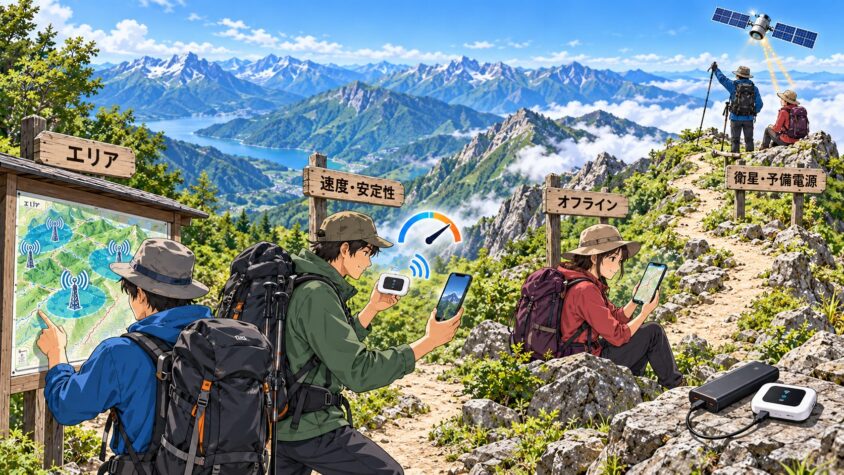 山でも繋がる選び方4選